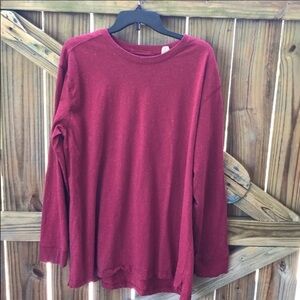 Clear Water Outfitters Red Speckled Long Sleeve Crew Neck Shirt XL